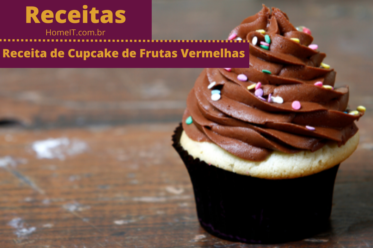 Receita de Cupcake de Frutas Vermelhas