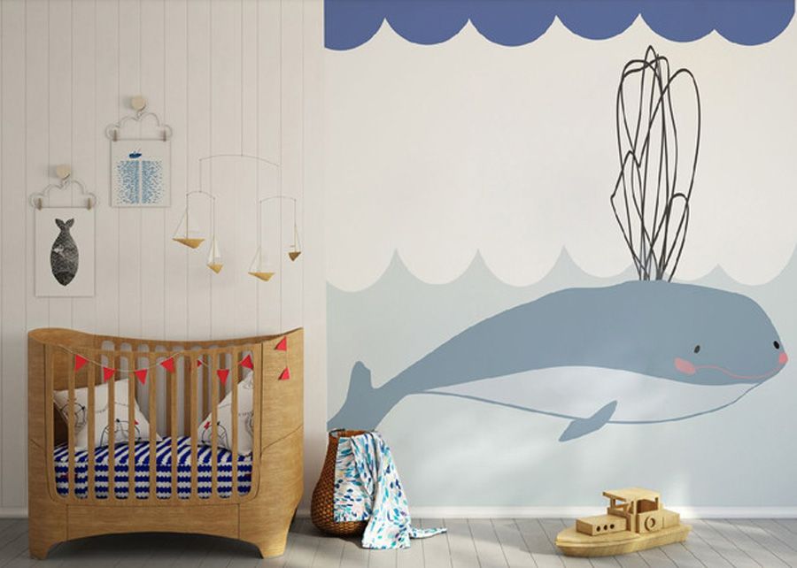 quarto de bebe meninos fundo do mar