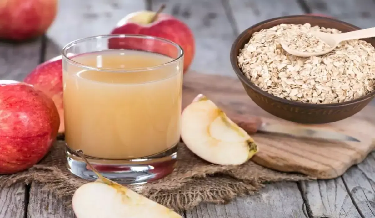 Receita de Suco de Maçã e Aveia