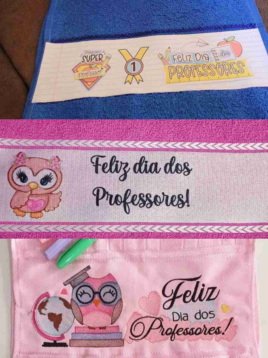 toalhas de dia do professor