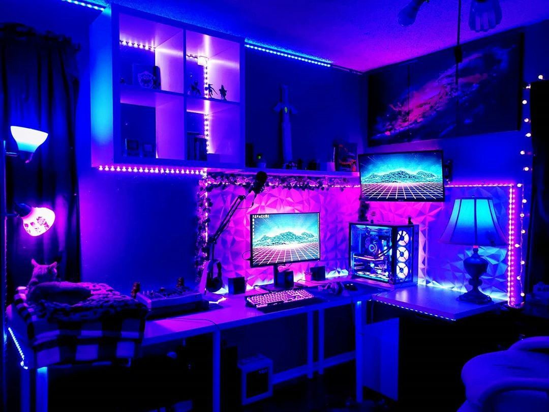 quarto gamer todo decorado