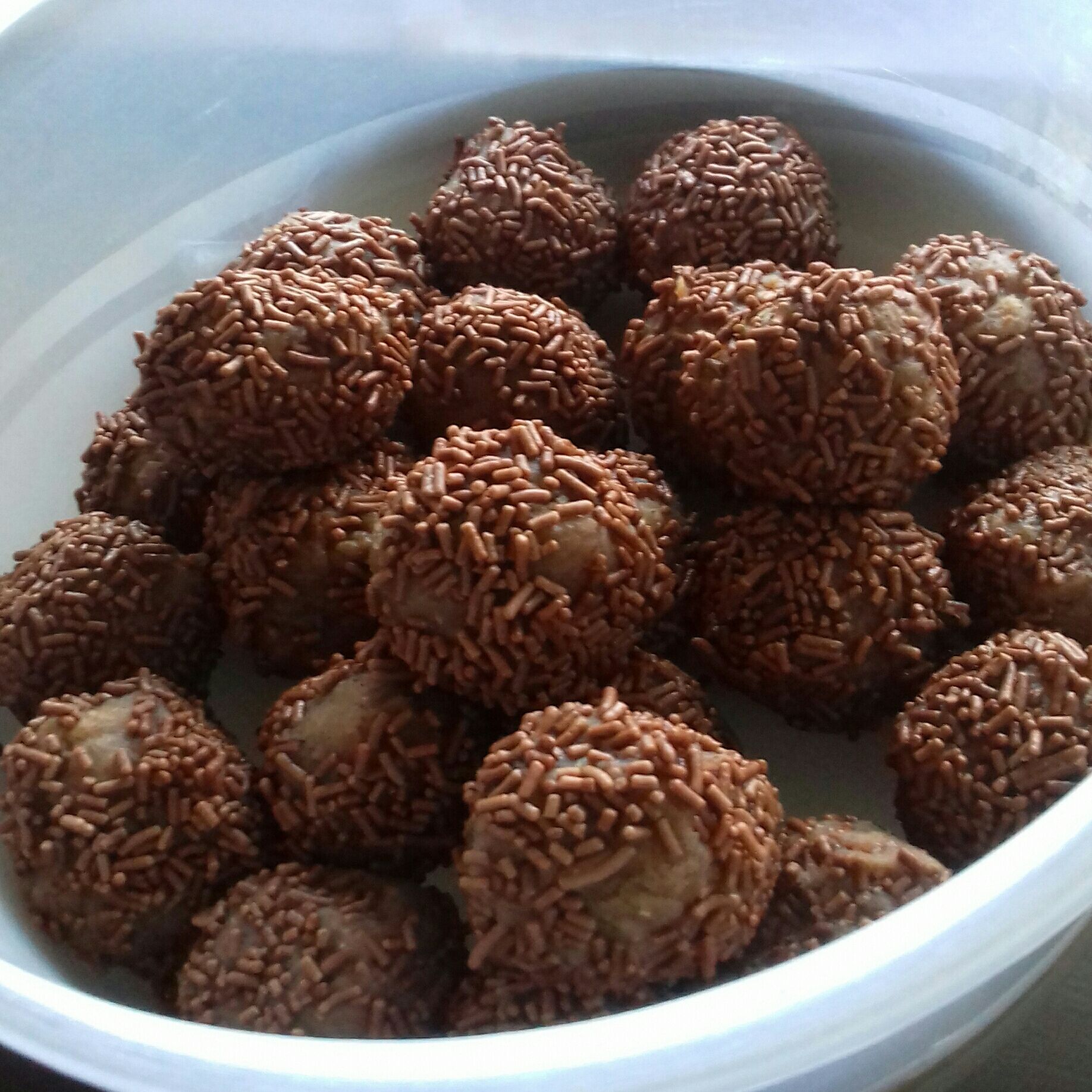 Brigadeiro de biomassa de chocolate