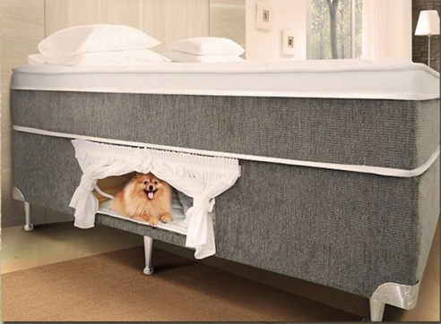 cama box com espaço para animal de estimação