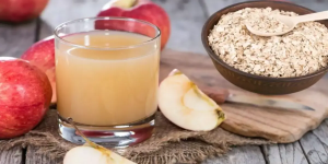 Receita de Suco de Maçã e Aveia