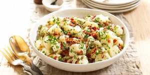 Receita de Salada de Maionese com Bacon, perfeita para seu almoço de domingo