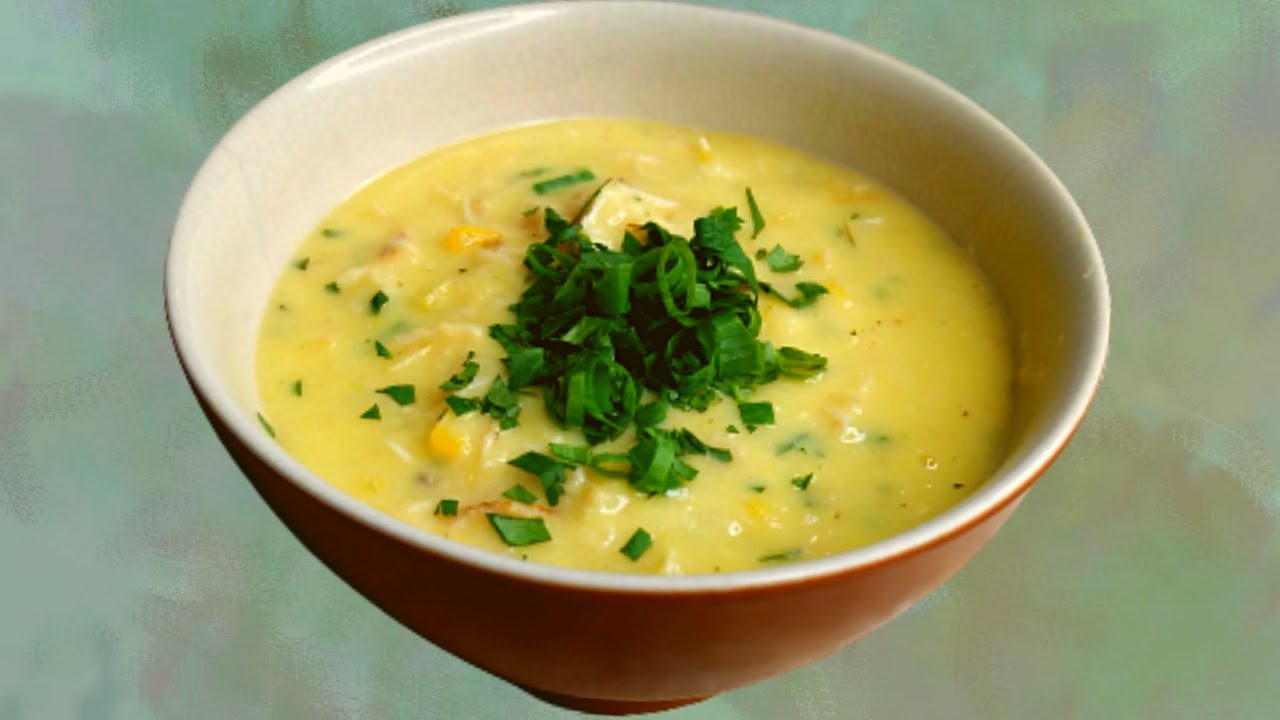 Receita de Caldo de Milho com Frango, cremoso e rápido para servir em dias mais frios