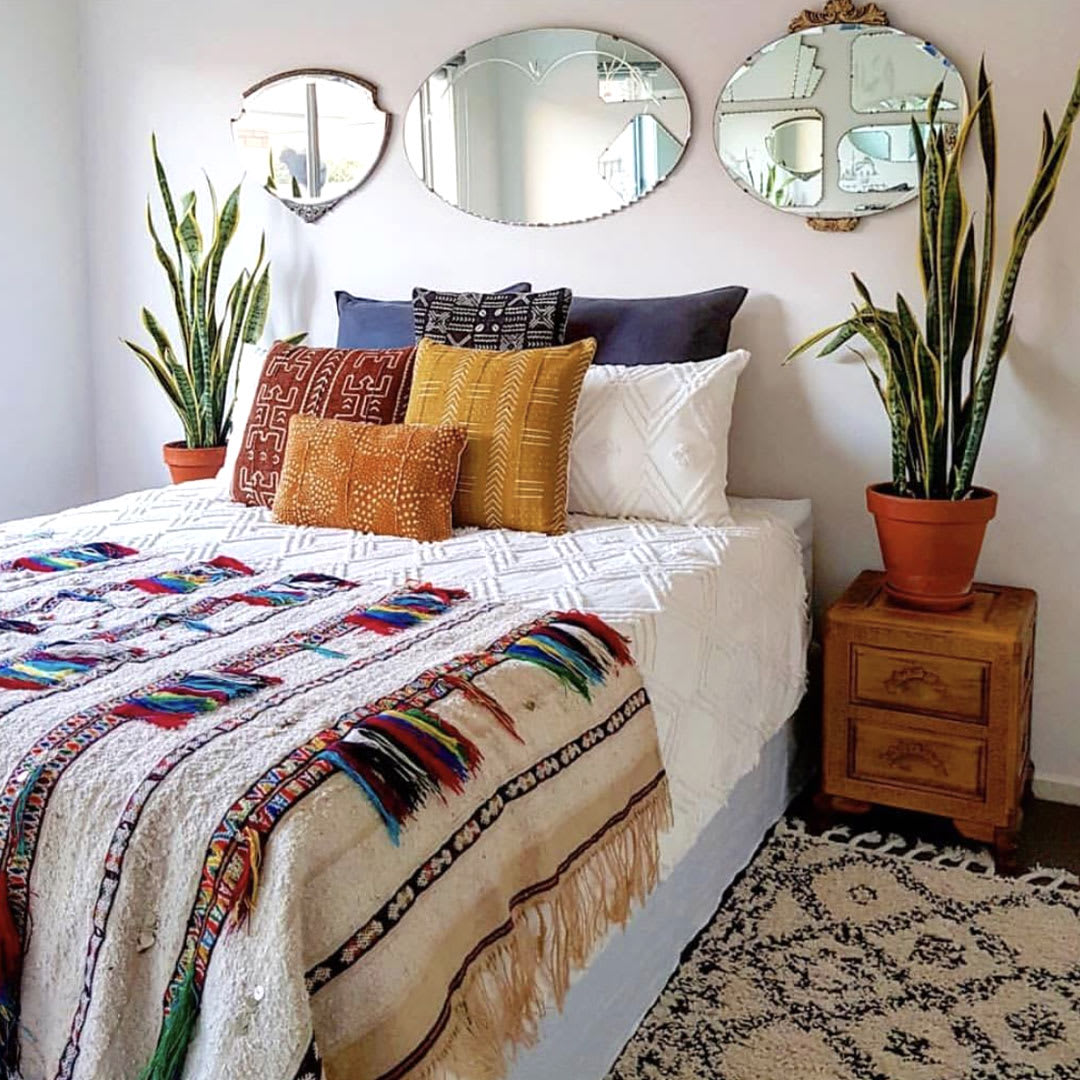 quarto com estilo boho