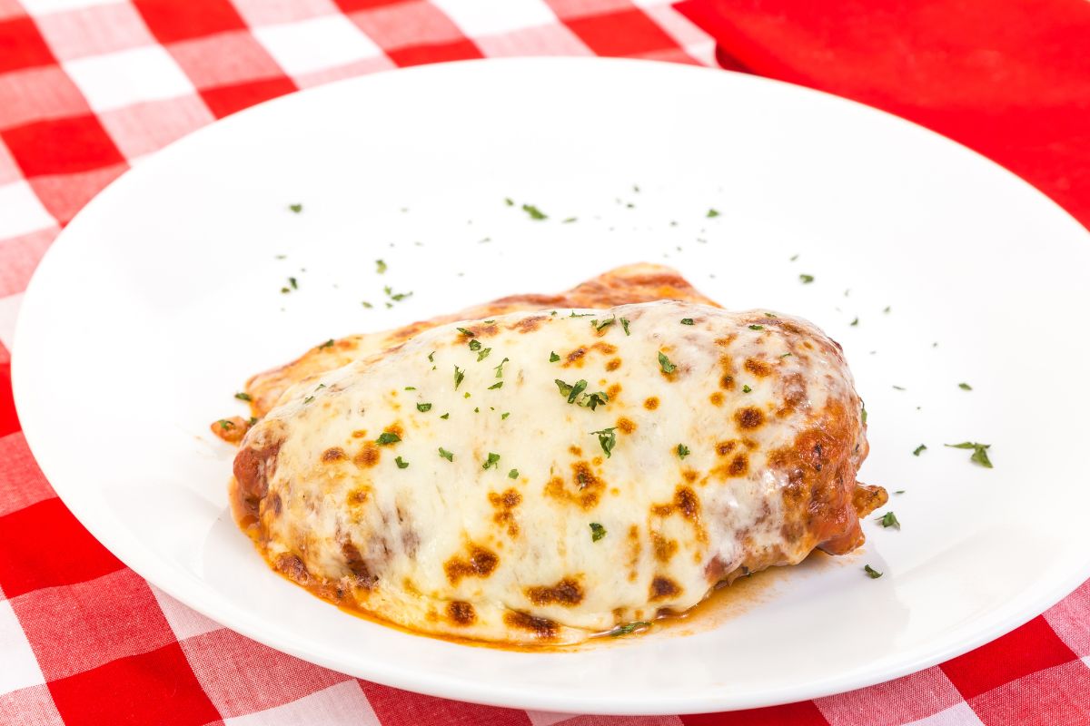 almoço dia dos pais frango a parmegiana