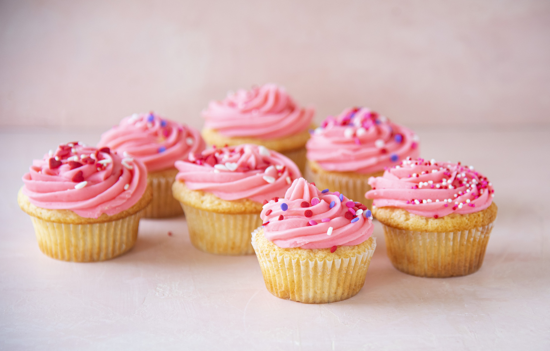 cupcakes cor-de-rosa