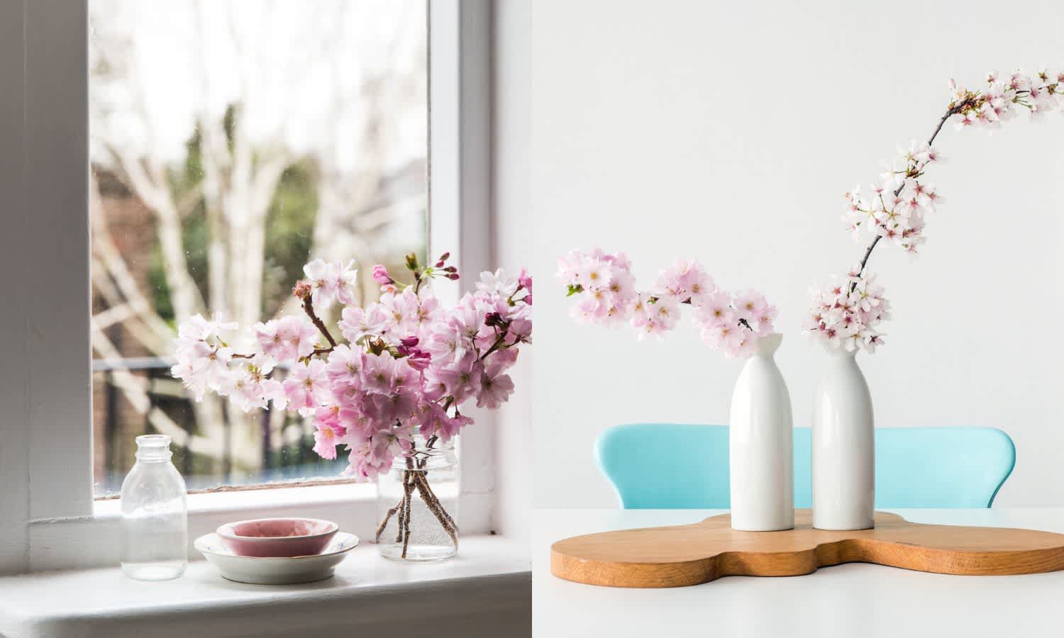 flores de cerejeira na decoração