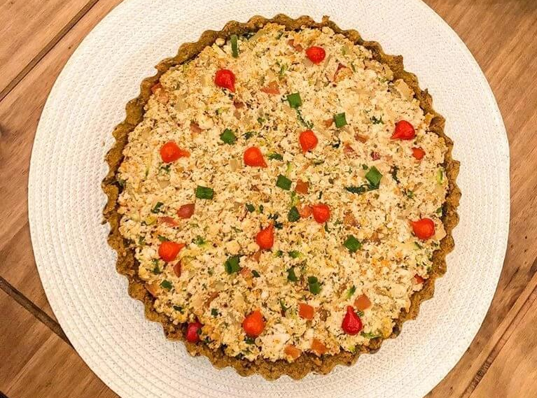 Quiche de Tofu com Lentilha