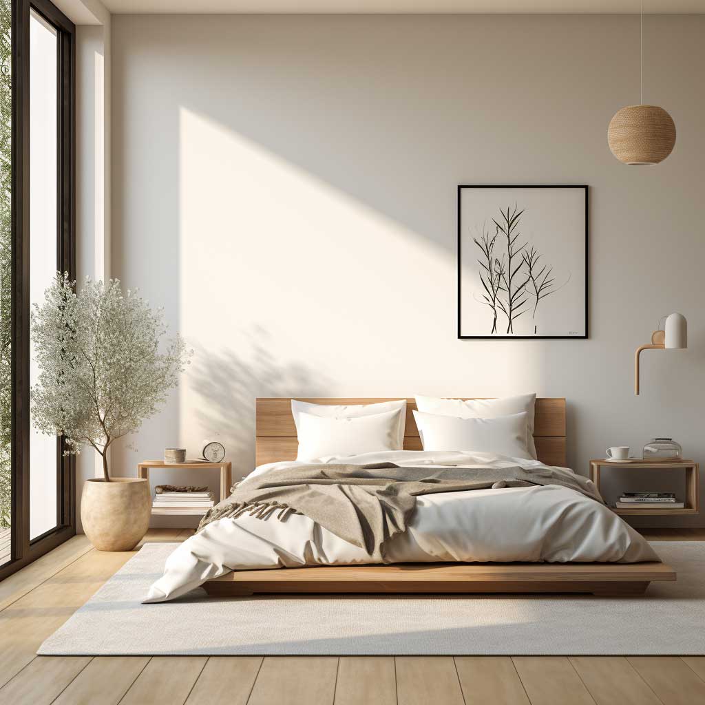 quarto com decoração zen