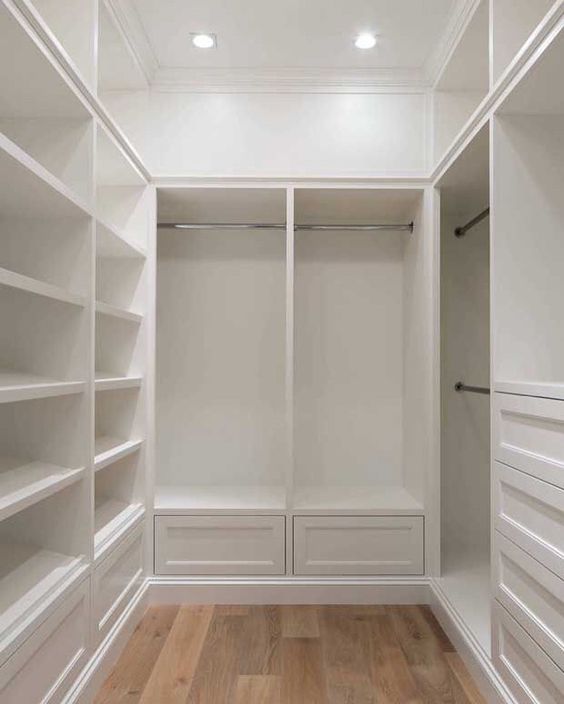 closet branco gesso iluminado