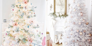 ideias de decoração para árvore de natal branca