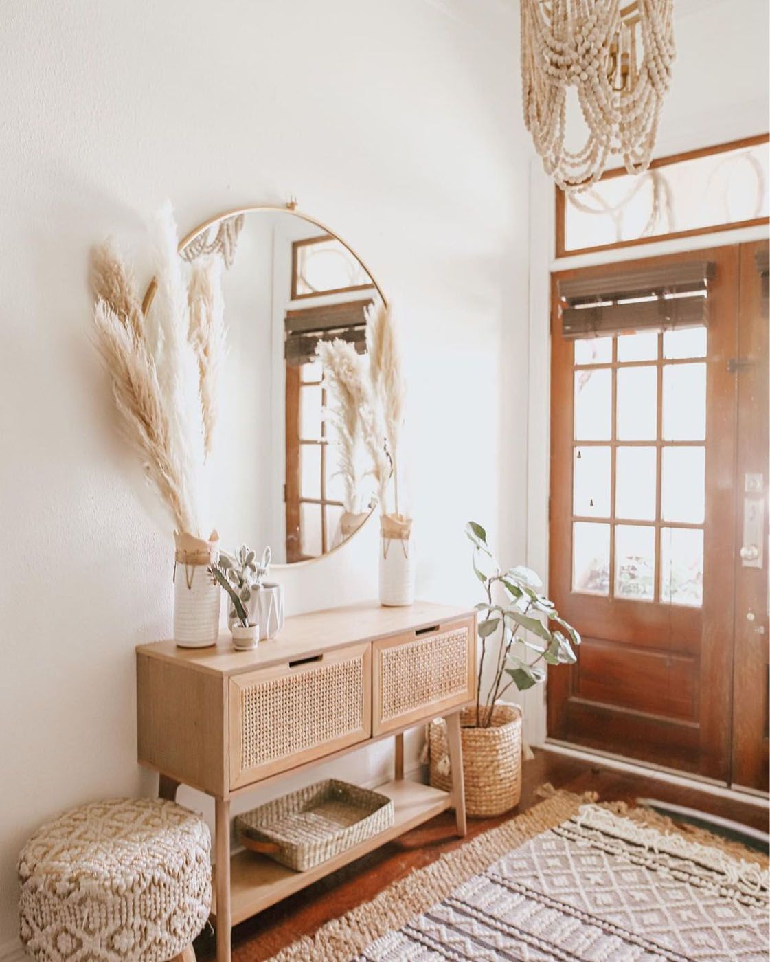 hall de entrada em estilo boho