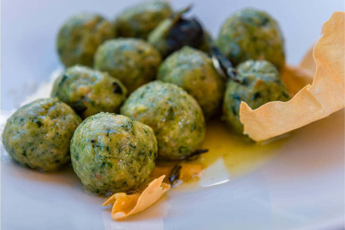 receita de bolinho de inhame com espinafre