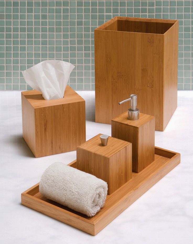 kit lavabo de bambu