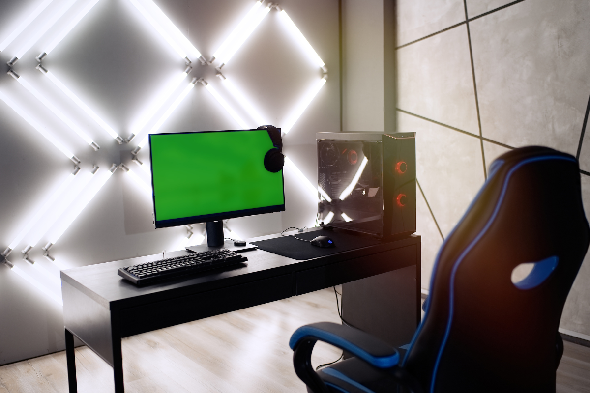 quarto gamer masculino LED