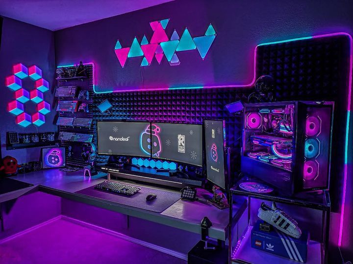 Luzes universo Quarto gamer