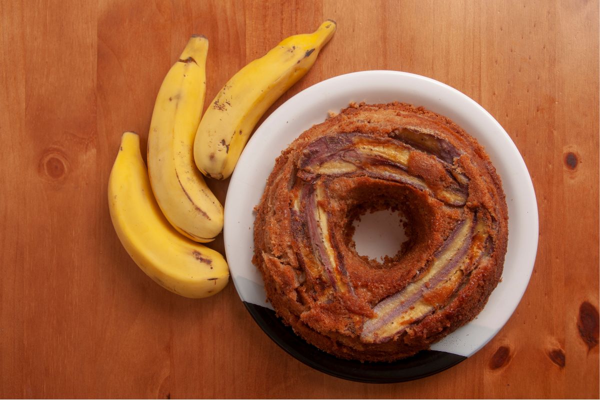 bolo de banana sem forno