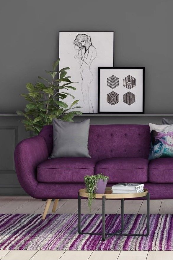 cores para decoração 2025 violeta