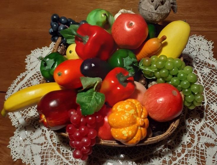 decorações de natal Frutas e verduras artificiais