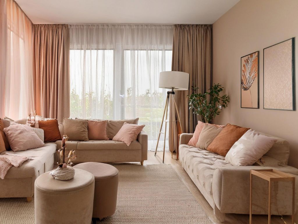 Laranja suave e pastel - cores neutras para decorar