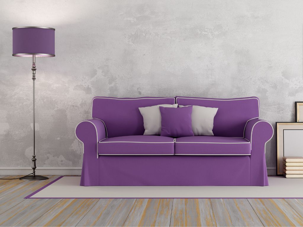 Roxo nos móveis Decoração de Casa