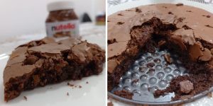 Brownie com Nutella na air fryer: o mais cremoso que você já fez