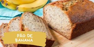 Receita de pão de banana fit que não leva glúten nem lactose; pronto rapidinho